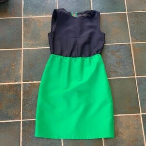 Marc Jacobs Navy and Green Mini Dress